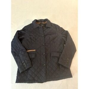 Jones New York Womens Qulted Jacket Blue size large